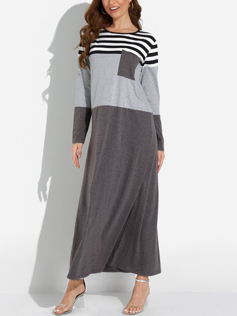 Womens Long Sleeve Maxi Dress