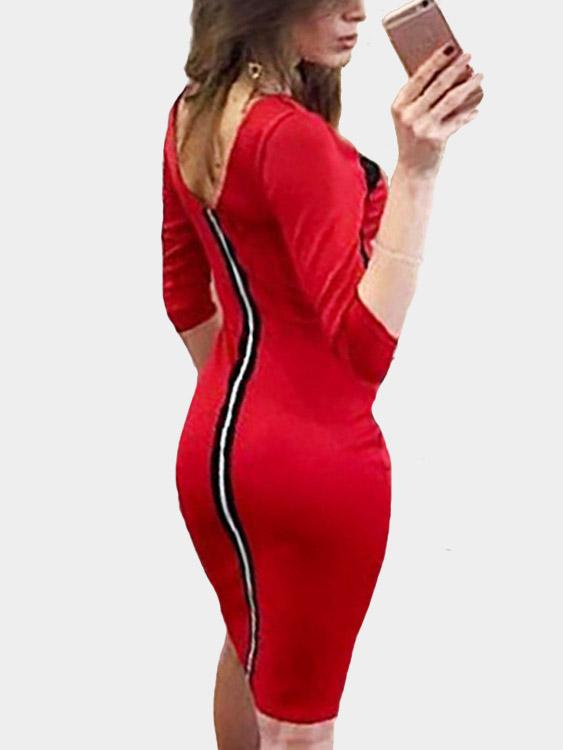 Womens Red Bodycon Dresses