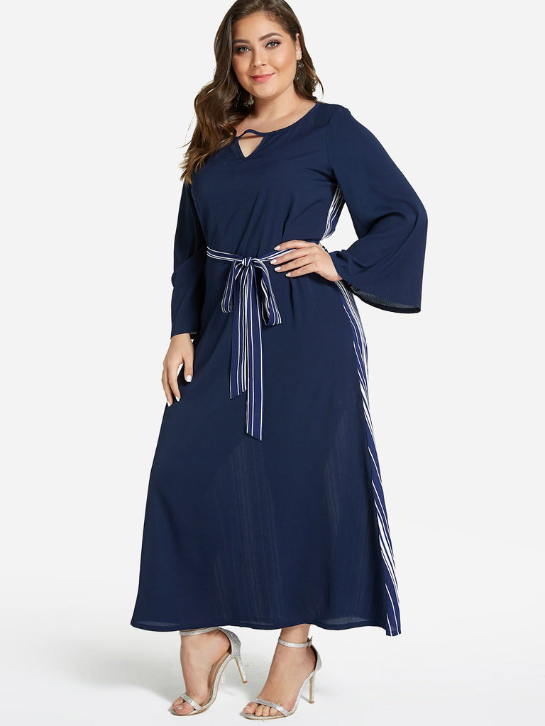 Ladies Navy Plus Size Dresses