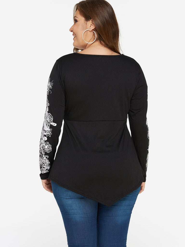 Womens Black Plus Size Tops