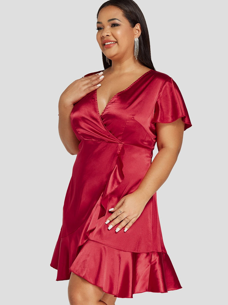 Ladies Red Plus Size Dresses