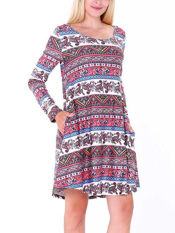 Ladies Long Sleeve Casual Dresses