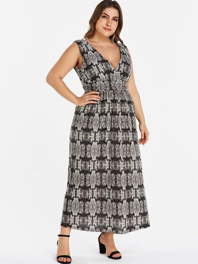 Ladies Snake Plus Size Dresses