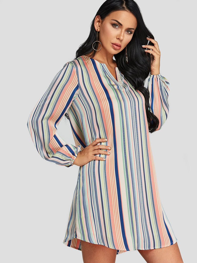 Ladies Striped Mini Dresses