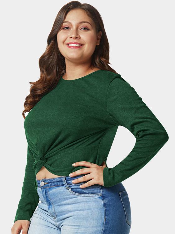 Ladies Green Plus Size Tops