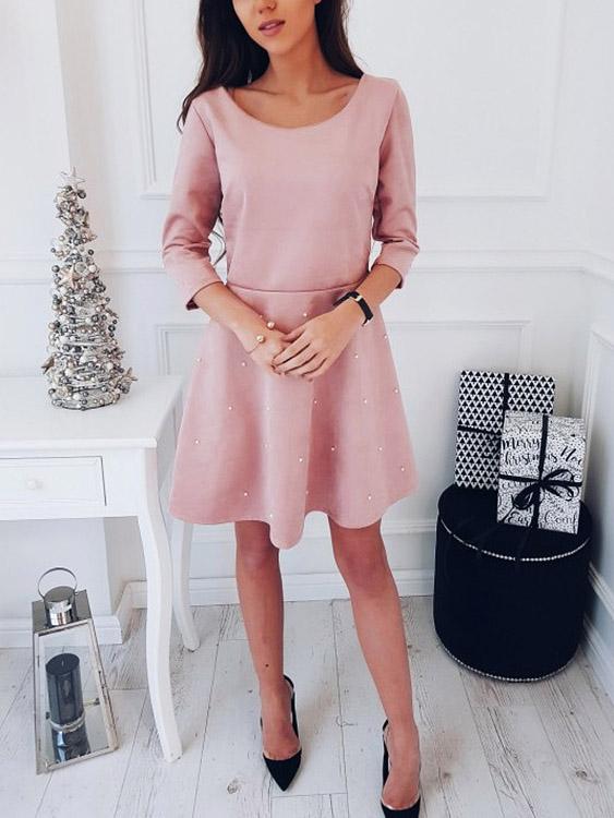 Womens 3/4 Sleeve Sexy Dress