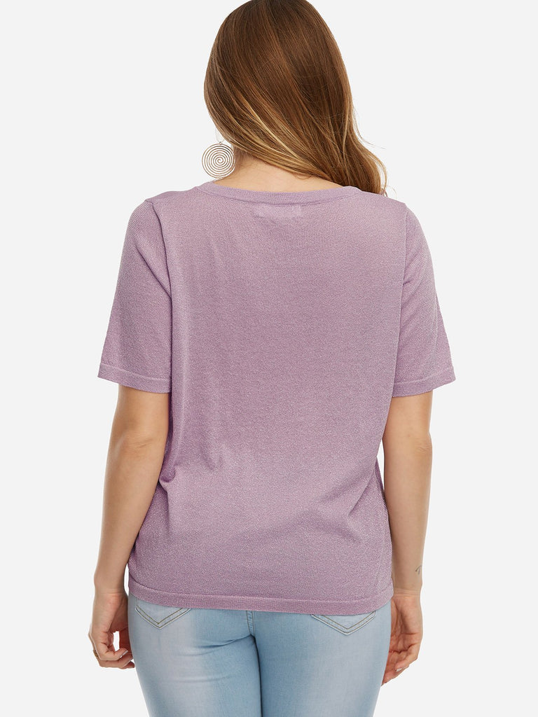 Womens Purple Plus Size Tops