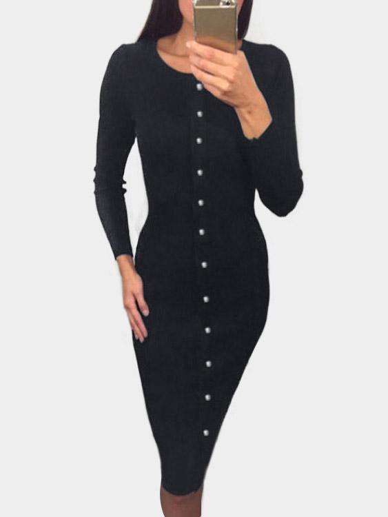 Womens Black Midi Dresses