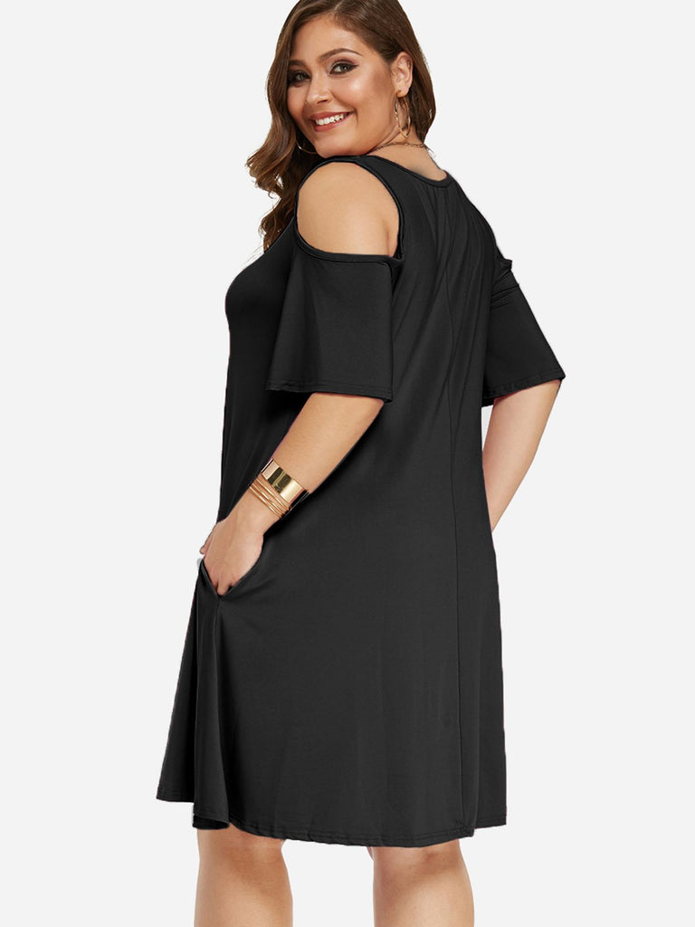 Black Plus Size Evening Dresses With Sleeves