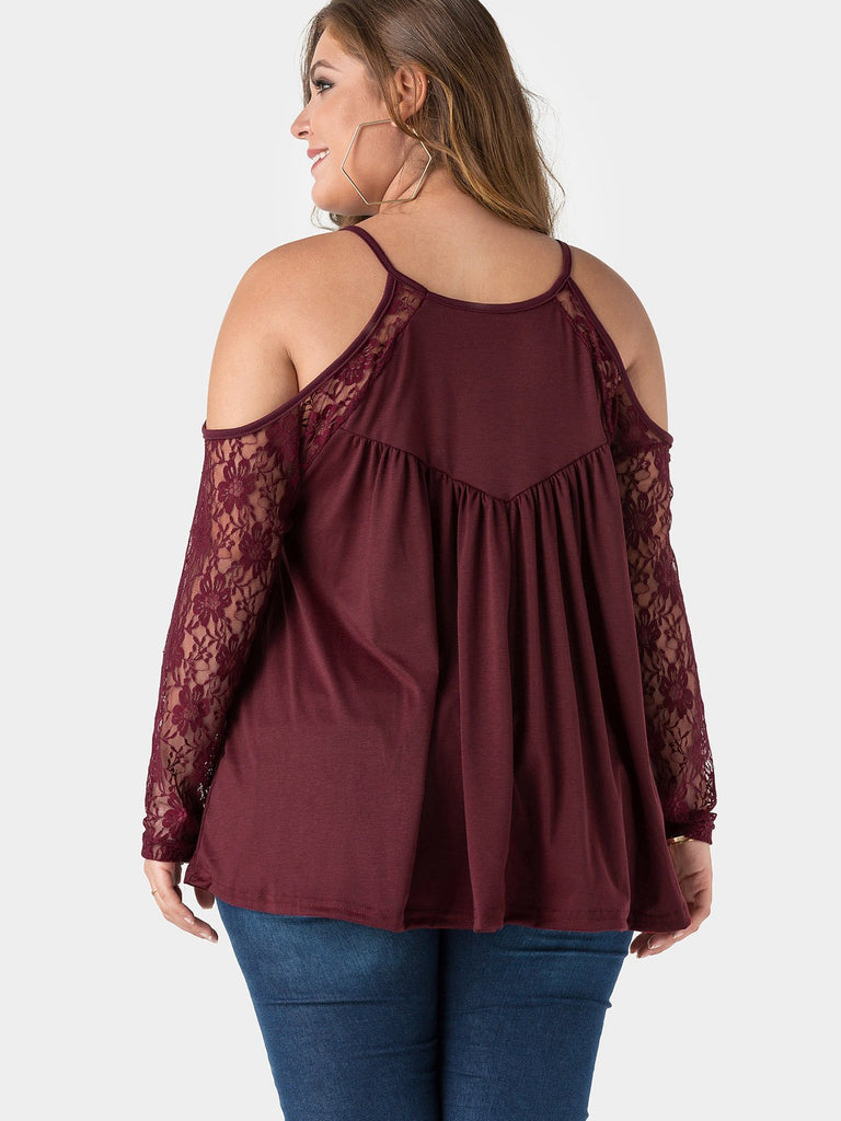 Womens Red Plus Size Tops