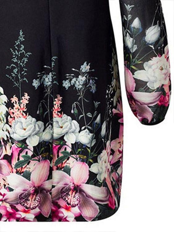 Ladies Black Floral Dresses