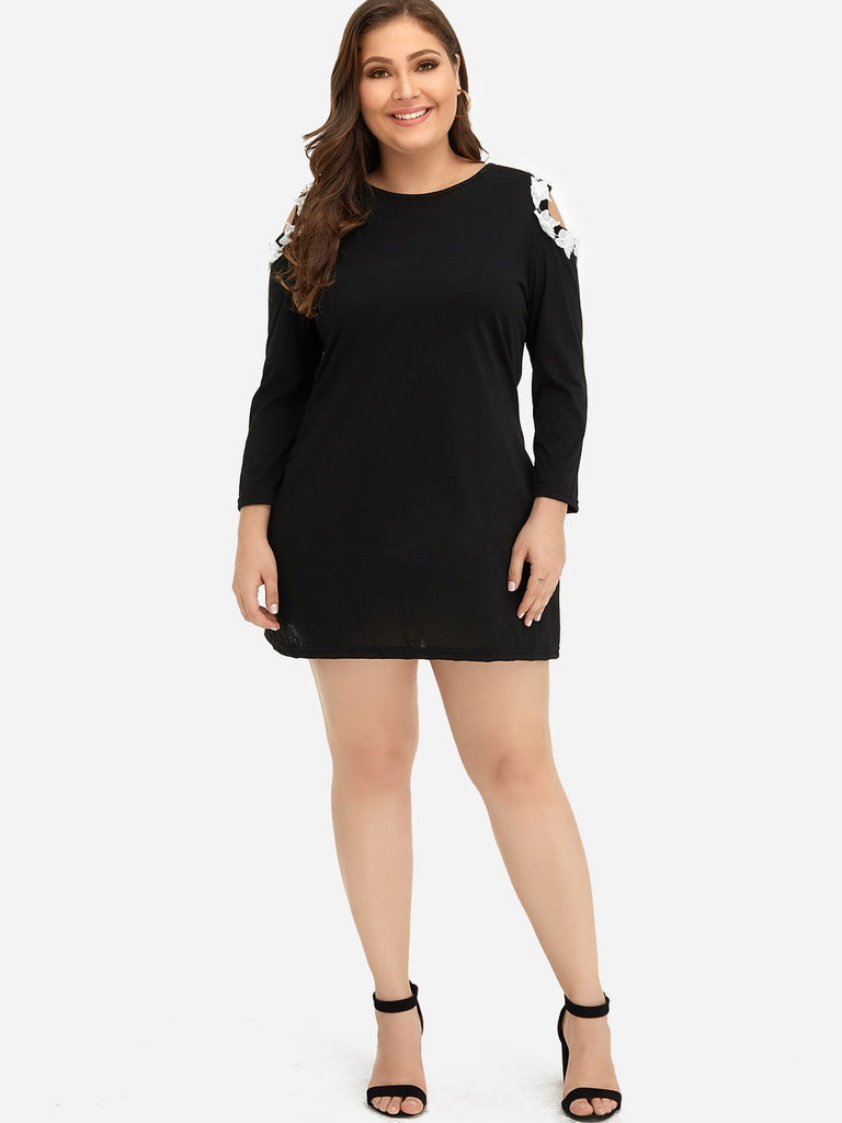 Womens Long Sleeve Plus Size Dress