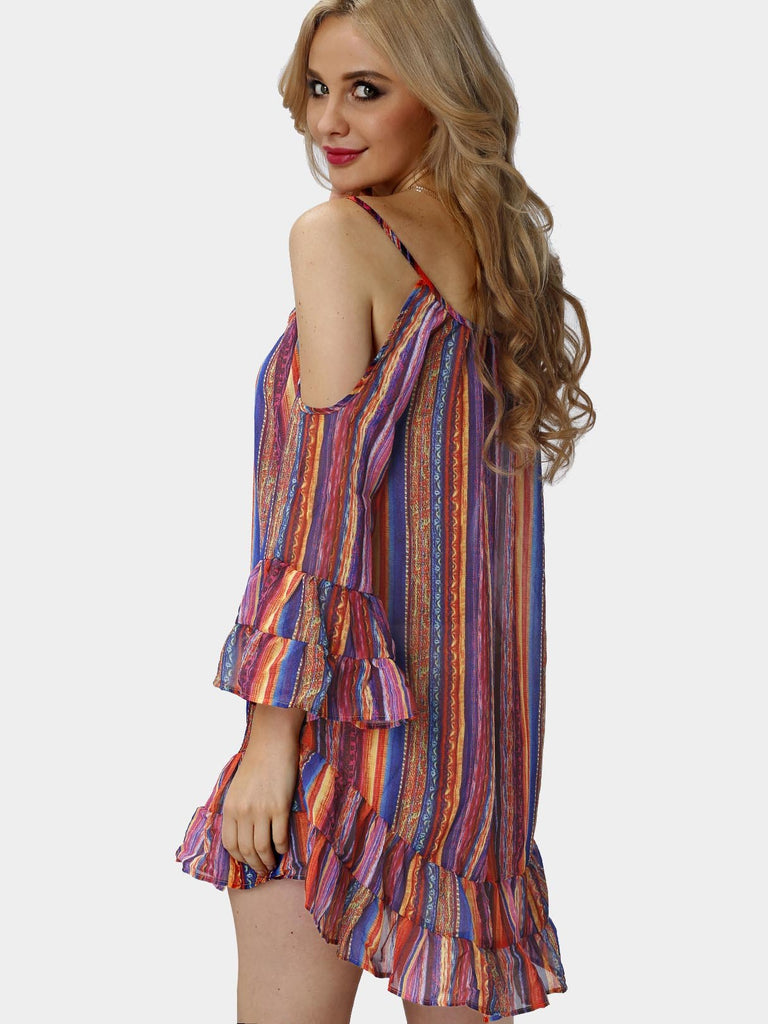 Womens Multicolor Mini Dresses