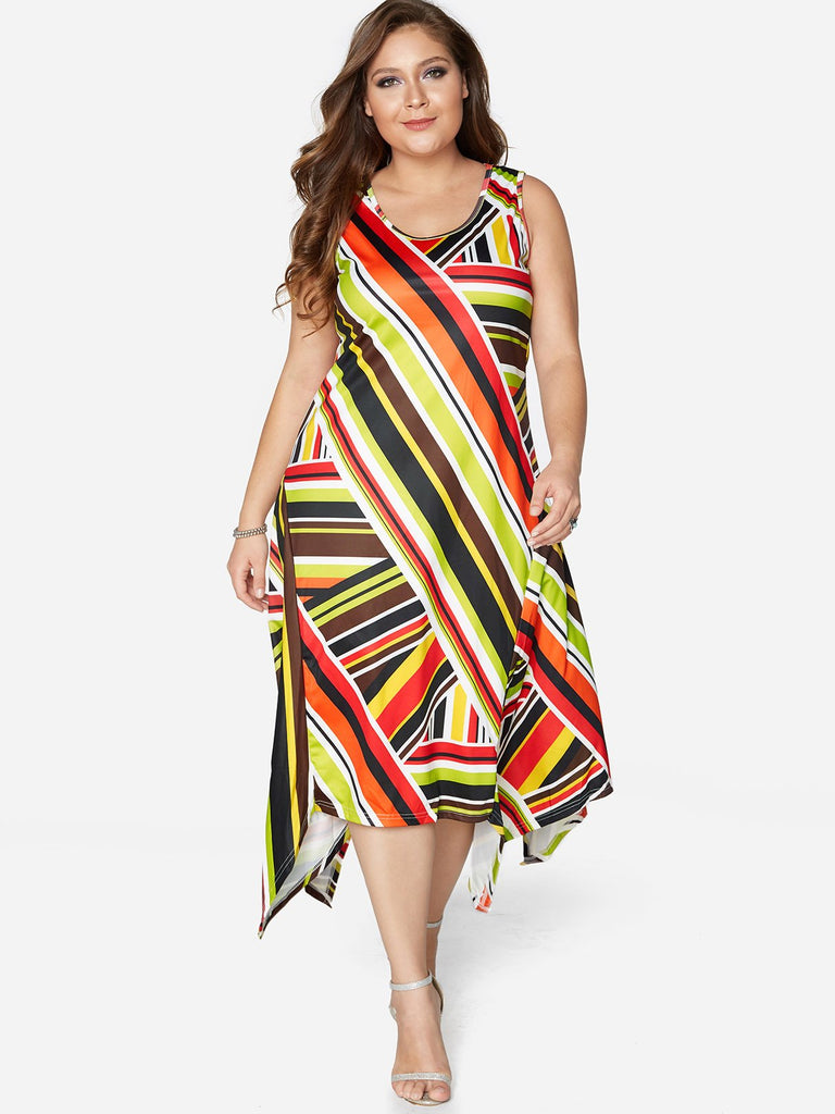 Womens Sleeveless Plus Size Maxi Dress