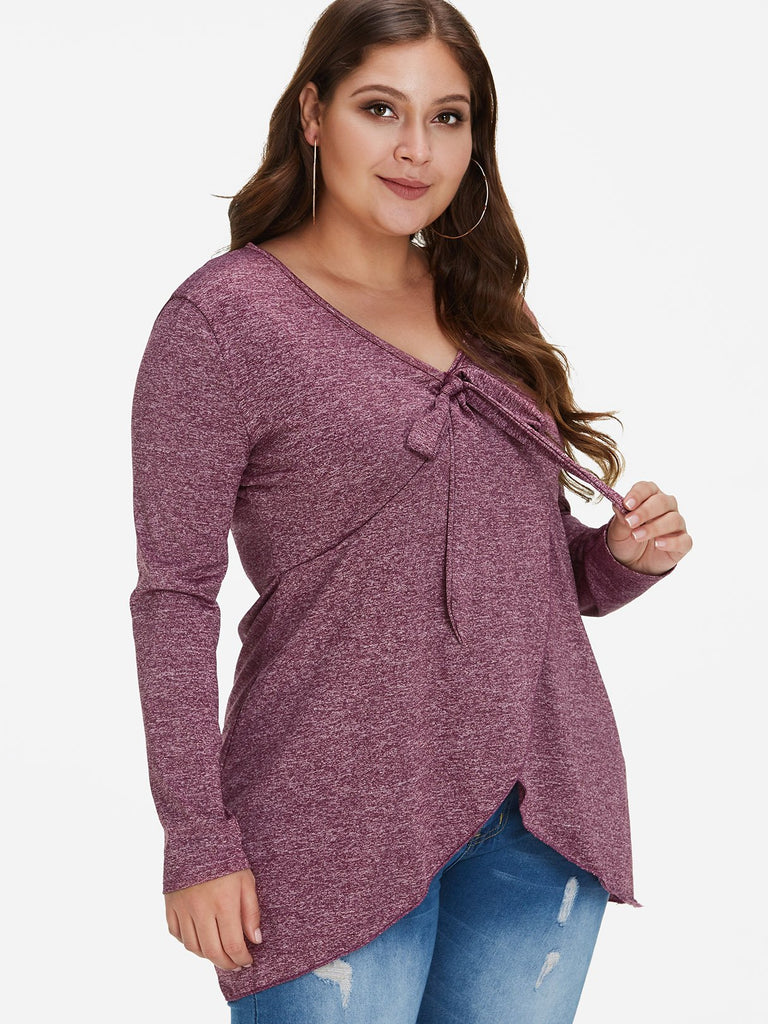 Ladies Purple Plus Size Tops