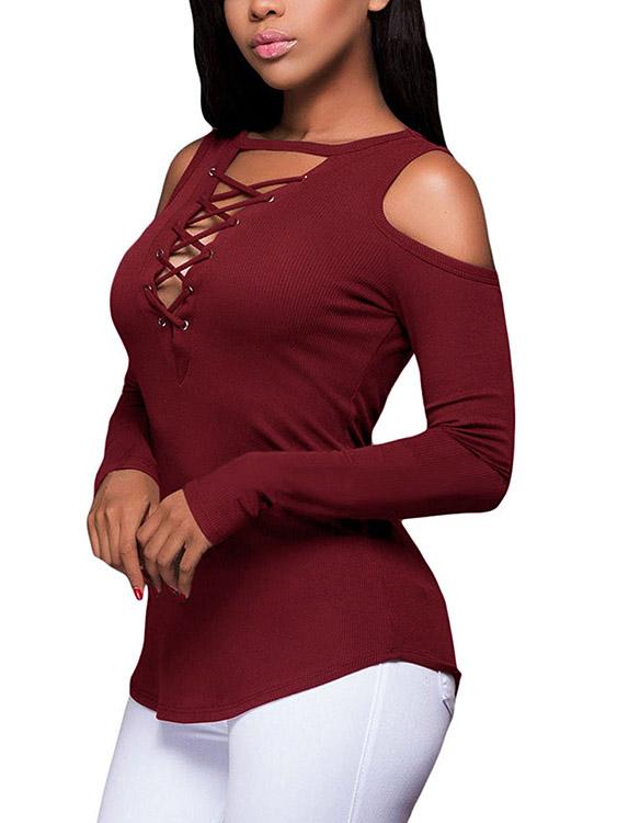 Ladies Burgundy T-Shirts