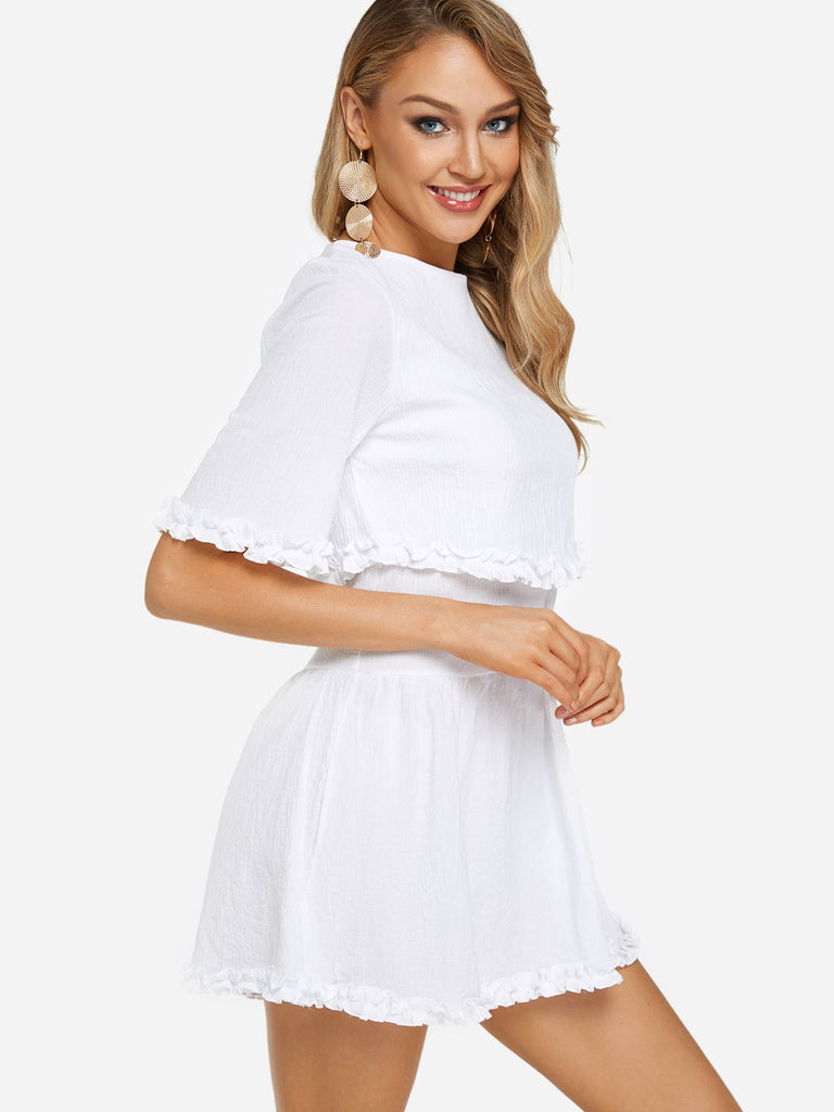 Ladies White Casual Dresses