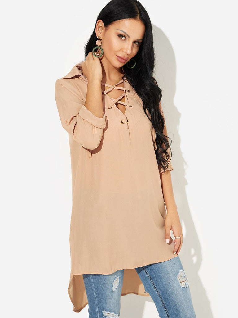 Ladies Khaki Casual Dresses