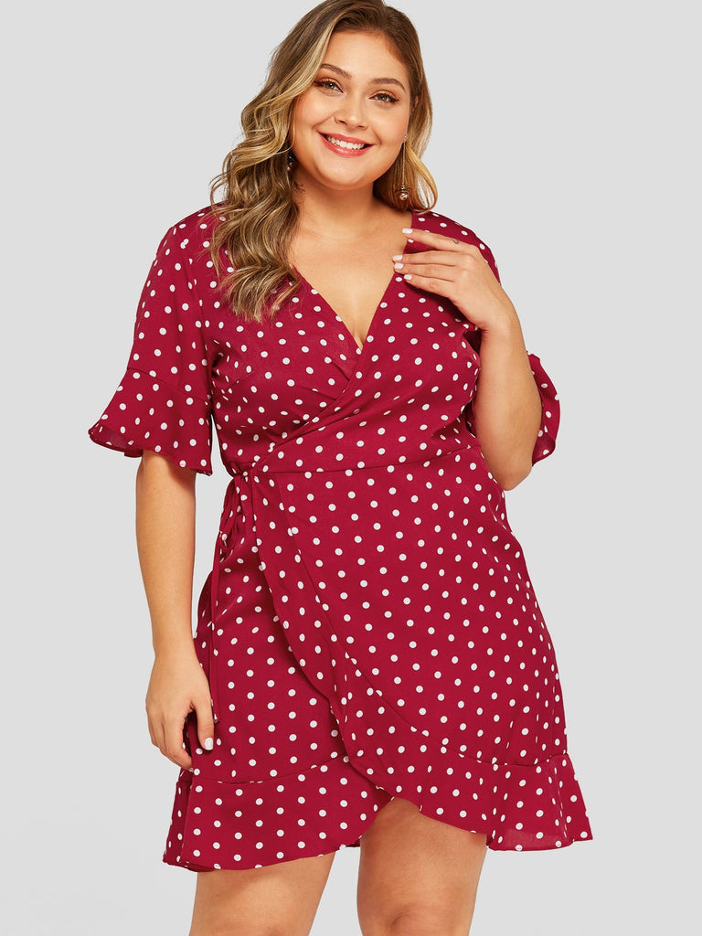 Womens Burgundy Plus Size Dresses