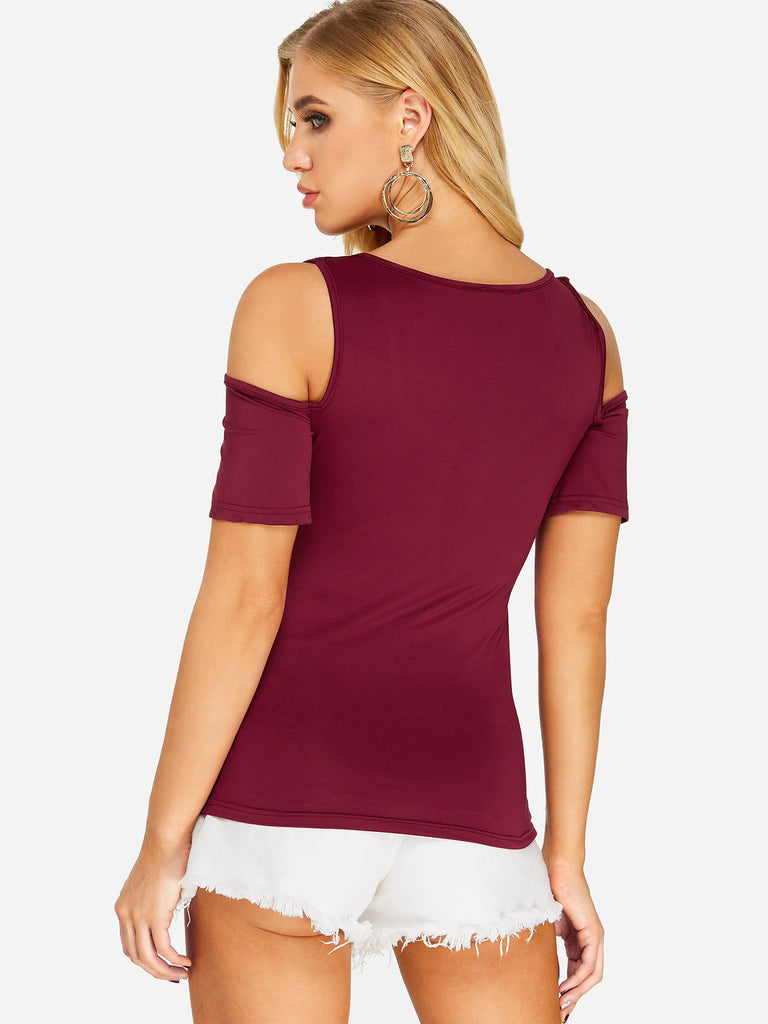 Womens Burgundy T-Shirts