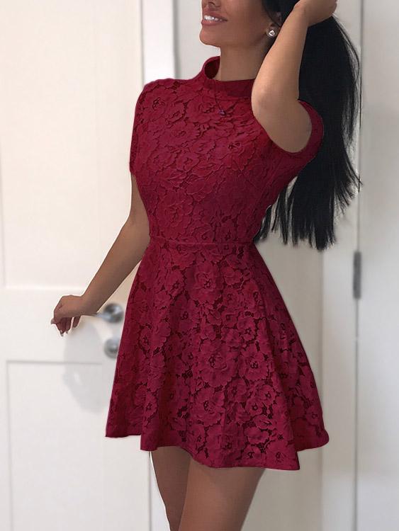 Womens Burgundy Mini Dresses