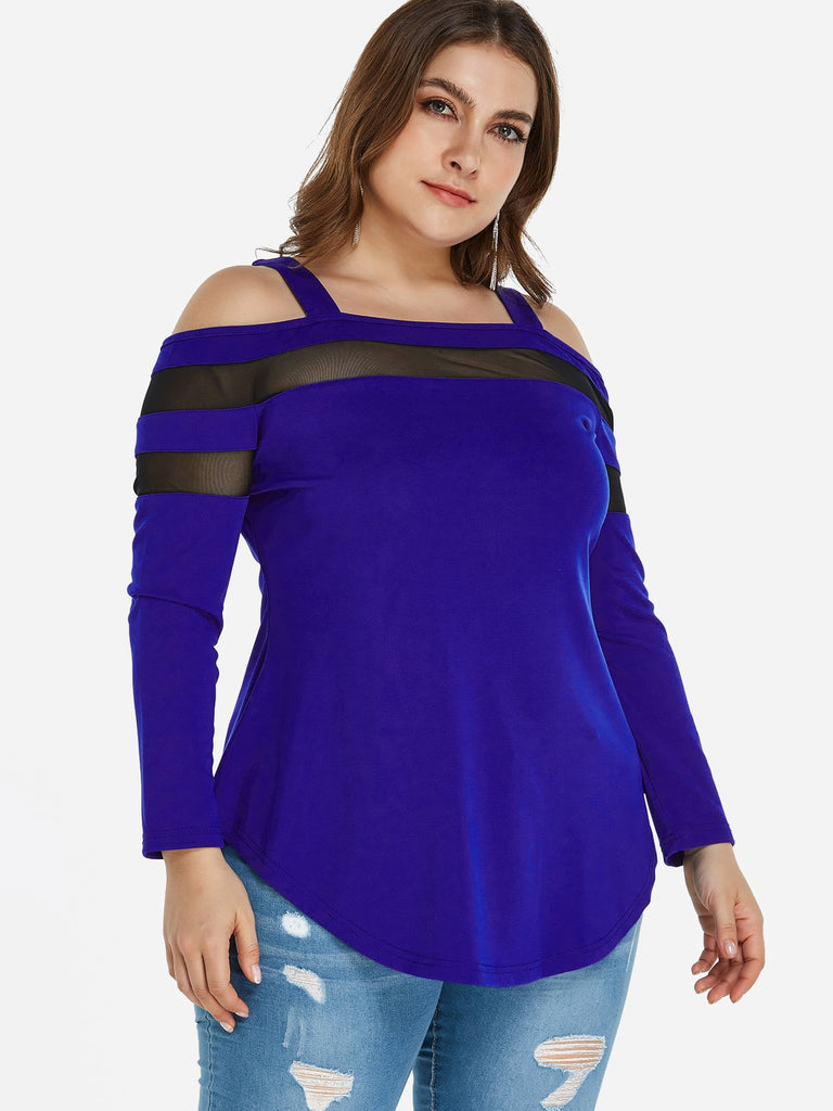 Ladies Long Sleeve Plus Size Tops