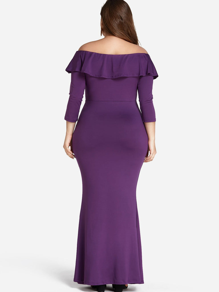 Womens Purple Plus Size Dresses