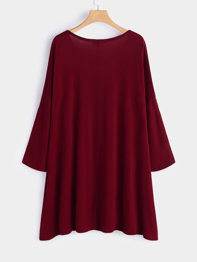 Womens Burgundy Midi Dresses