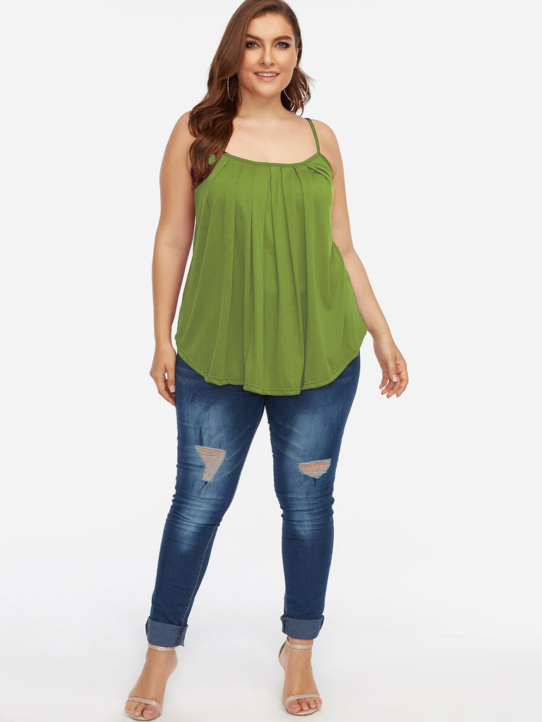 Womens Green Plus Size Tops