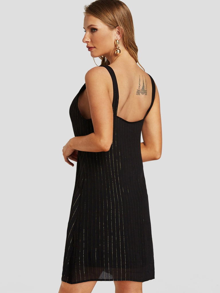 Womens Black V-Neck Dresses