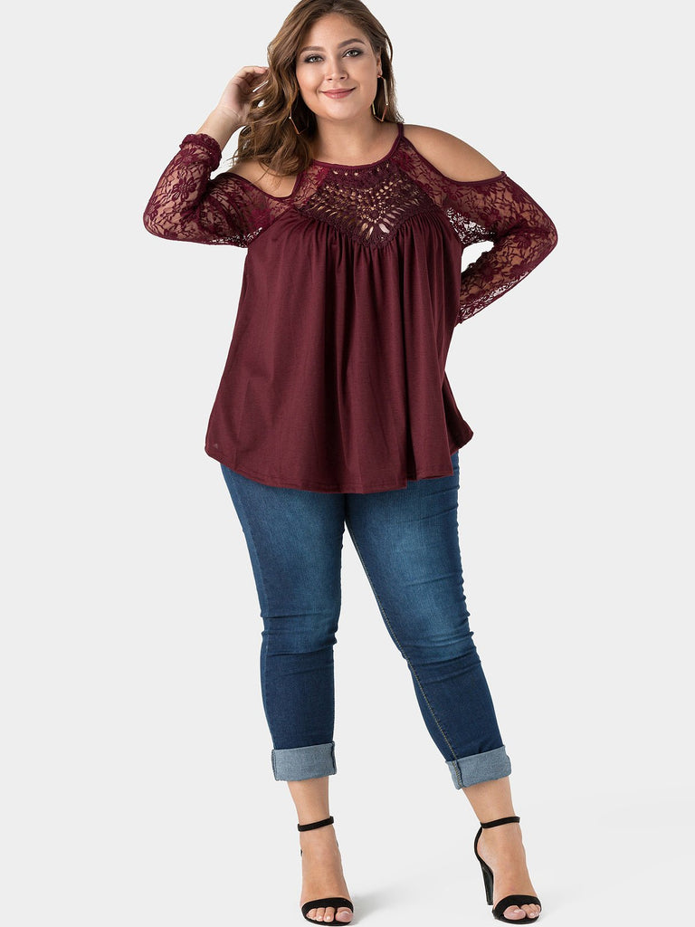 Womens Long Sleeve Plus Size Tops