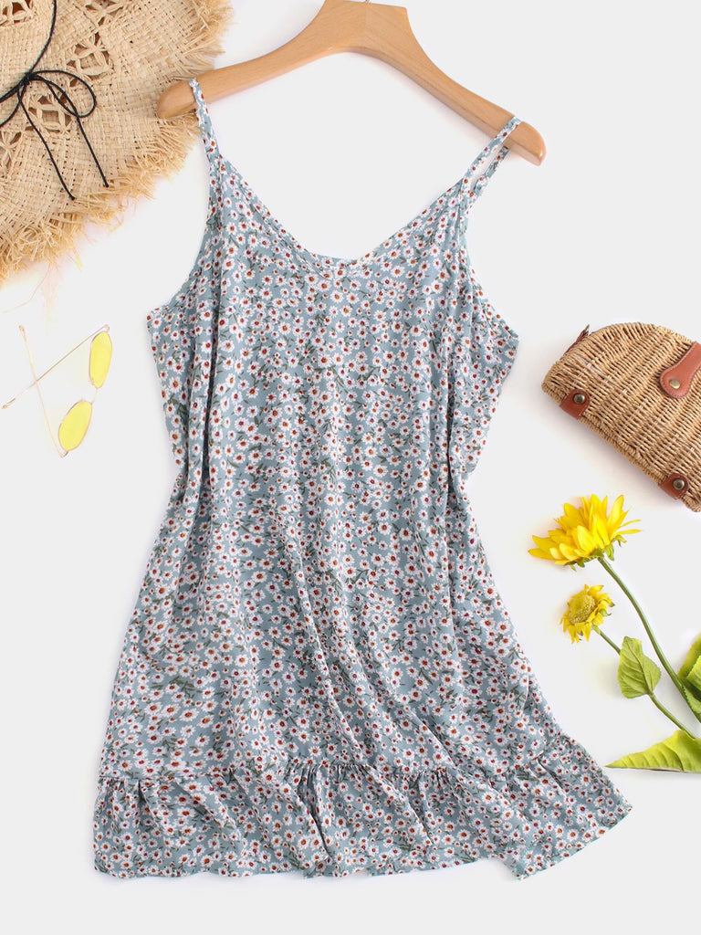 Womens Grey Floral Dresses