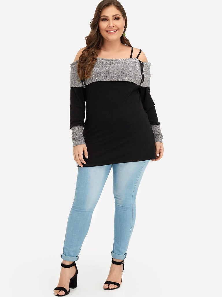 Womens Long Sleeve Plus Size Tops