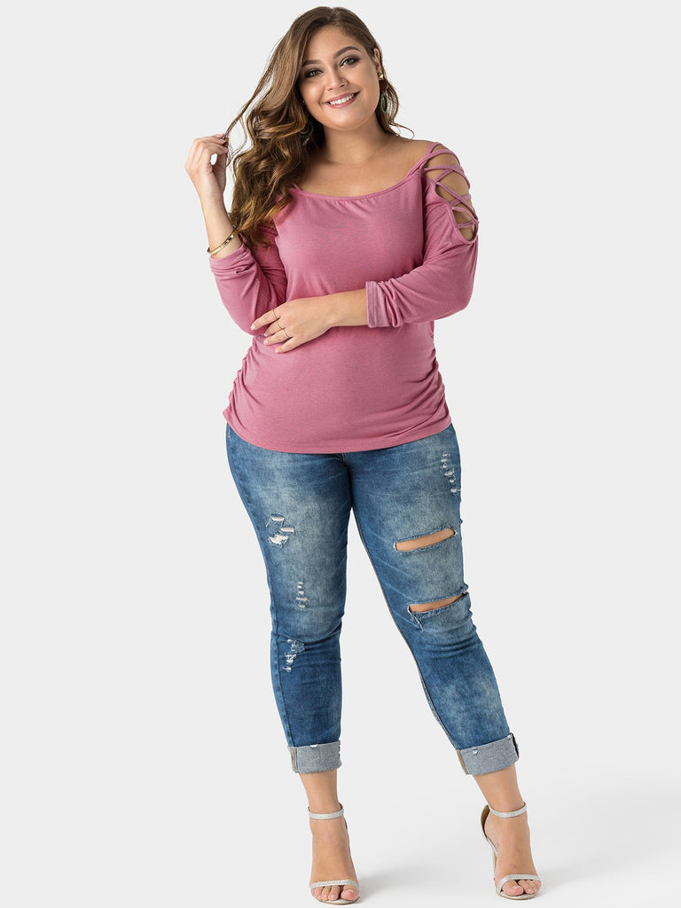 Womens Long Sleeve Plus Size Tops