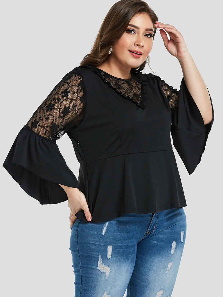 Ladies Black Plus Size Tops