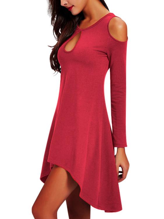 Red And Black T Shirt Dress