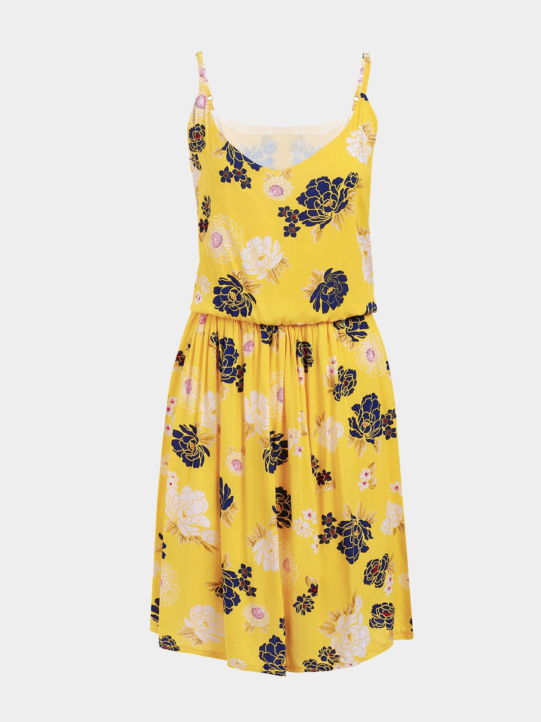 Tube Top Sleeveless Floral Print Dresses