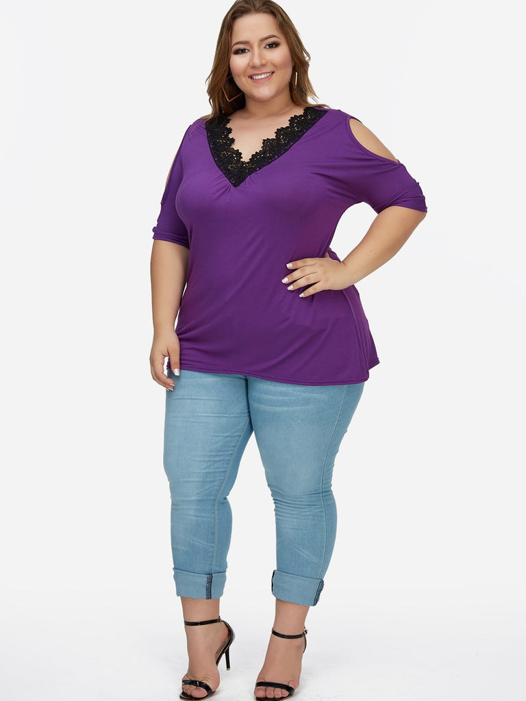 Womens Black Plus Size Tops