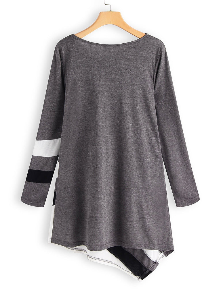 Womens Grey V-Neck Dresses