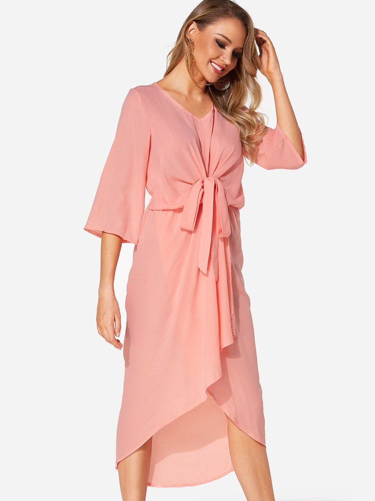 Ladies 3/4 Sleeve Casual Dress