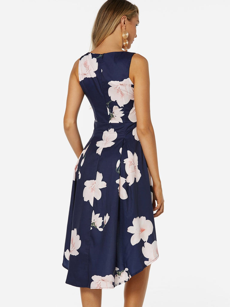 Womens Navy Floral Dresses