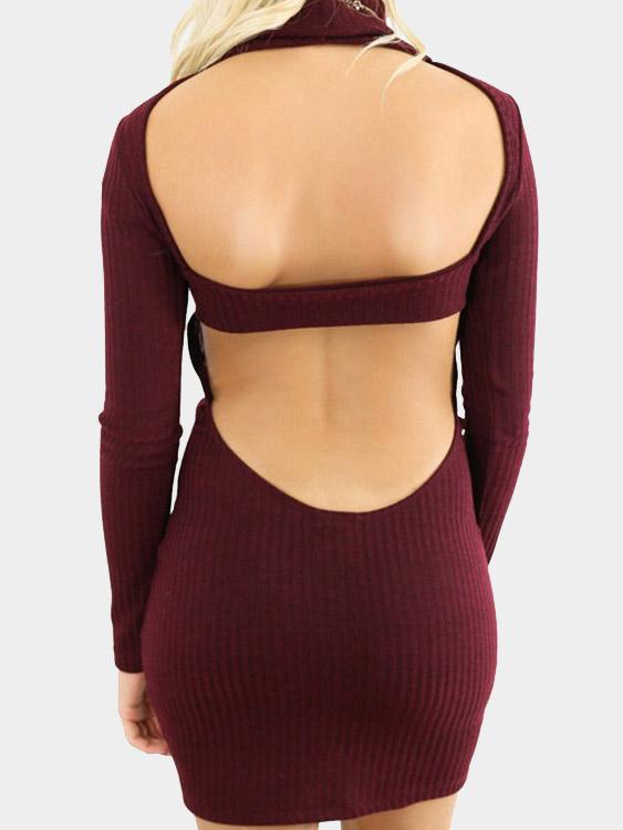 Womens Burgundy Casual Dresses