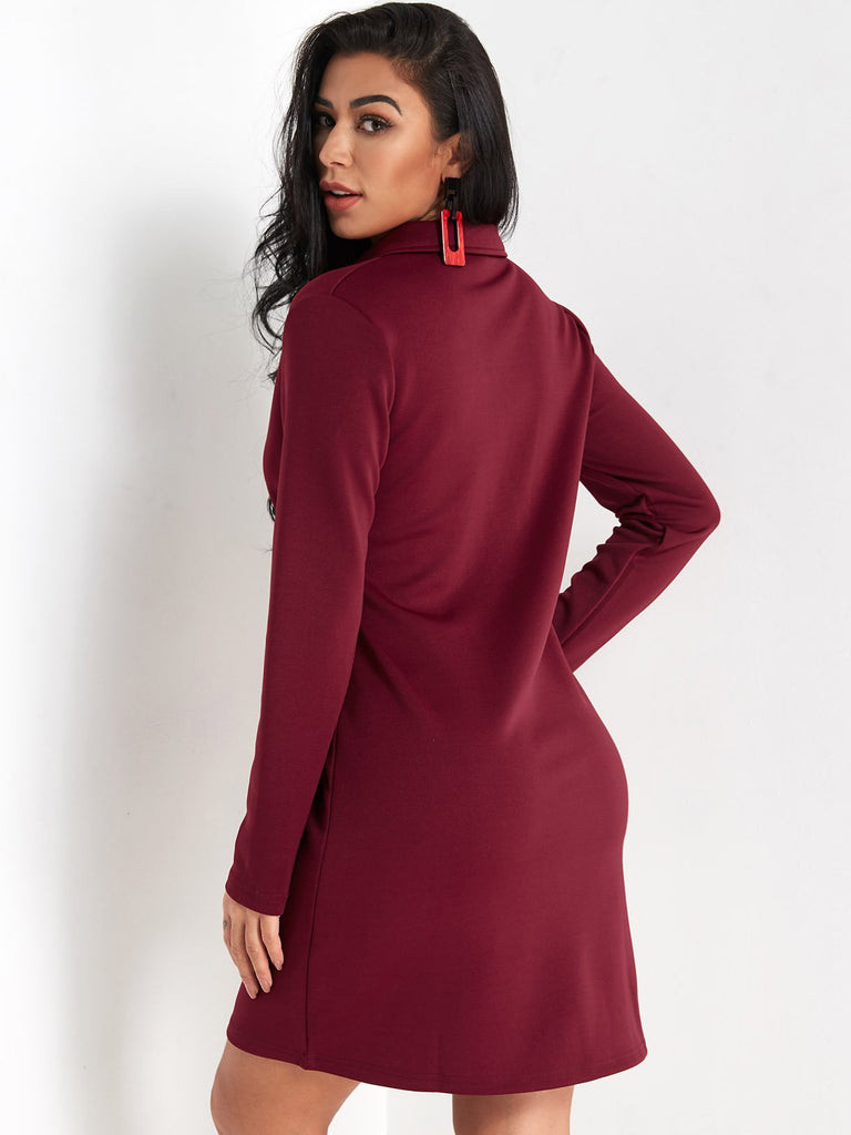 Womens Burgundy Mini Dresses