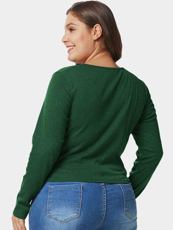 Womens Green Plus Size Tops