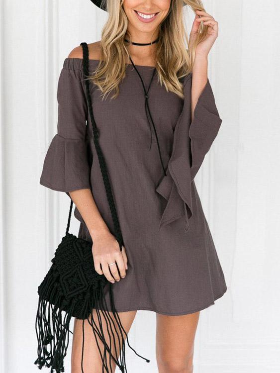 Ladies Grey Casual Dresses