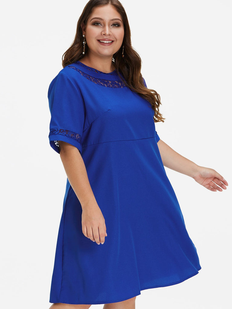 Ladies Blue Plus Size Dresses