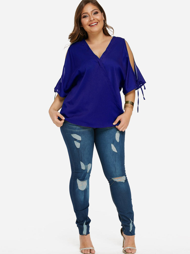 Womens Plus Size Purple Tops