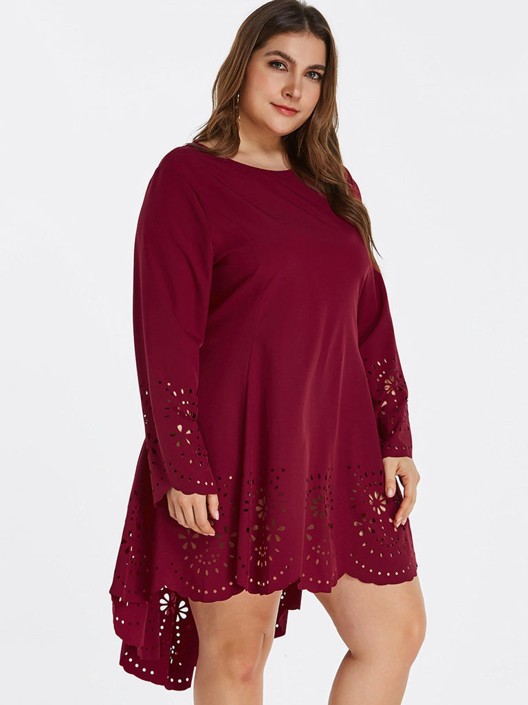 Ladies Long Sleeve Plus Size Dress