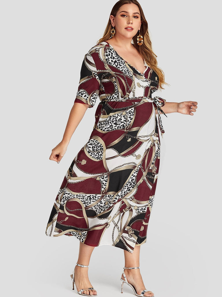 Ladies Half Sleeve Plus Size Dress