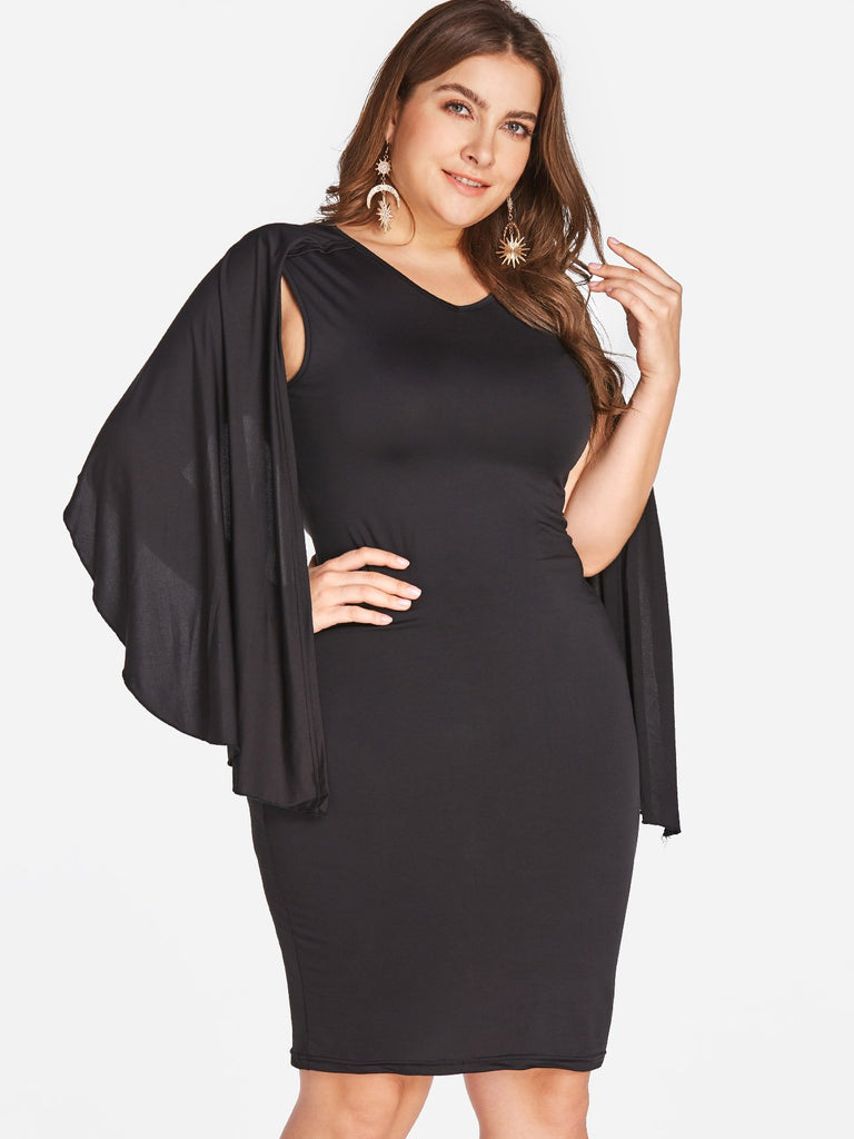 Ladies Long Sleeve Plus Size Dress